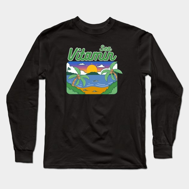 Vitamin Sea Long Sleeve T-Shirt by Artthree Studio